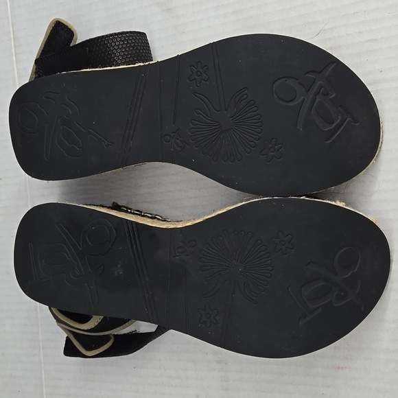 OTBT Reflector Black Sandals Espadrilles With Leather 7.5 - Picture 7 of 9